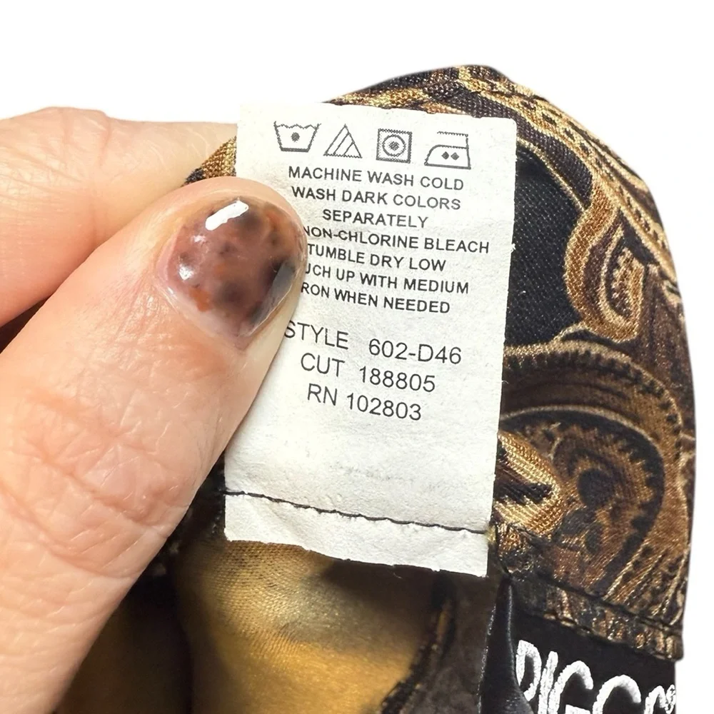 Briggs New York Women’s 16 Brown Paisley Maxi Skirt Classic Grandmacore - Picture 6 of 6